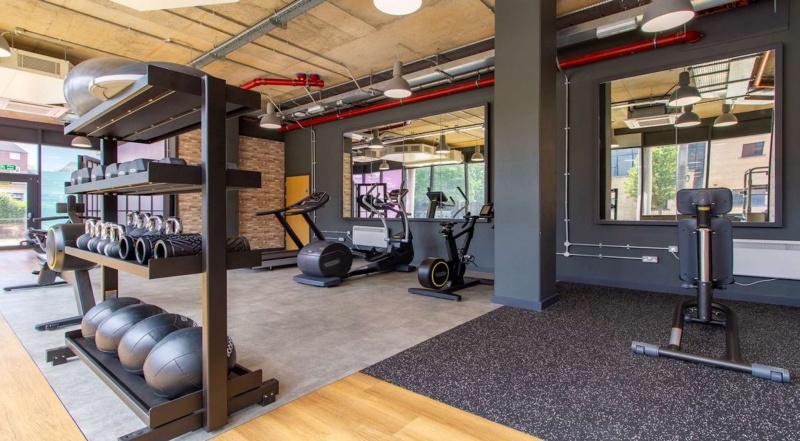 Fully equipped gym at The Croft student accommodation in Derby