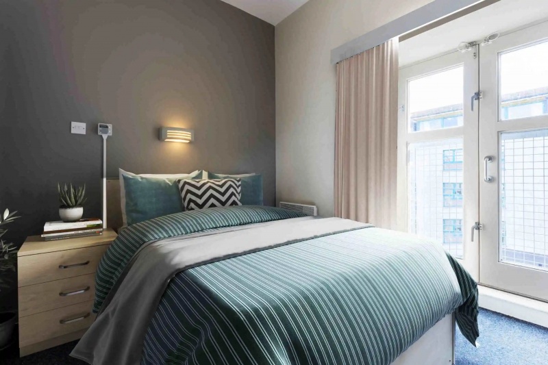 Bright and spacious student bedroom at The Old Fire Station, Aberdeen