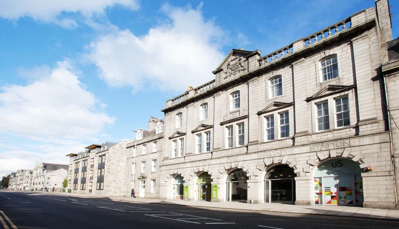 The Old Fire Station student accommodation building in Aberdeen