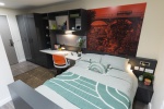 Private en-suite room with bed, desk, and storage at Oxford House student accommodation