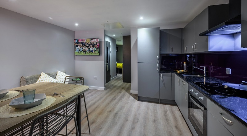 Well-equipped kitchen at Carters Yard featuring modern appliances and ample counter space