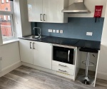 Compact kitchen at Express Studios Nottingham