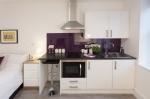 Modern student kitchen at Express Studios Nottingham