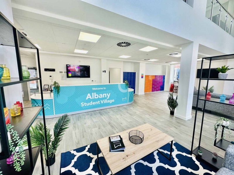 reception at Albany Student Village