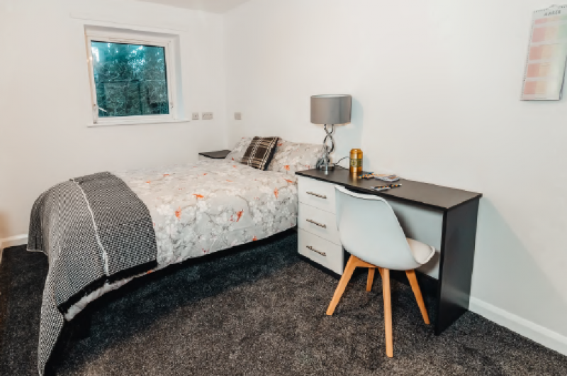 Student room at Park Village. Sheffield Student Accommodation