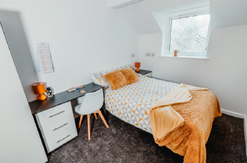 Student room at Park Village. Accommodation in Sheffield
