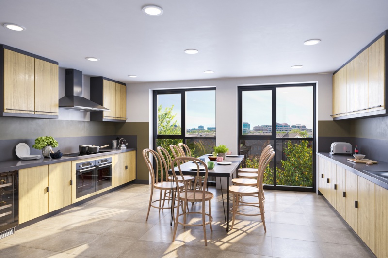 Kitchen area at YourTRIBE South Bermondsey