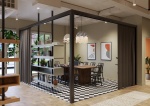 Dining and study area with contemporary decor at Fusion York