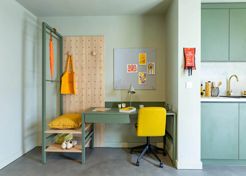 study desk at the studio room 