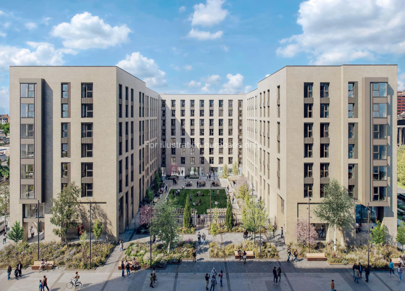 View of the new student accommodation City Wharf