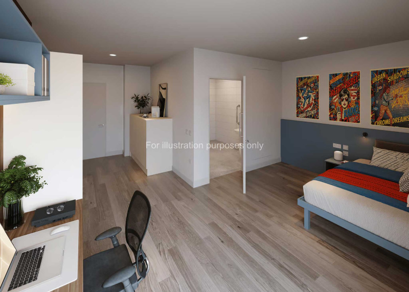 Studio view with luxus amenities