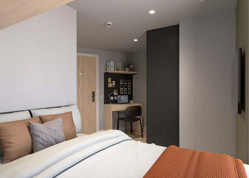 Modern student apartment at Fusion Manchester with a bright, comfortable layout.