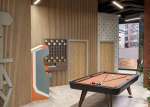 Social games room at Fusion Manchester for fun and student downtime.