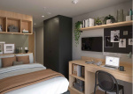 Classic en-suite room at Fusion Leeds with a modern, well-designed space.