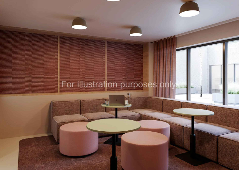 Social room for students at the Malt Works