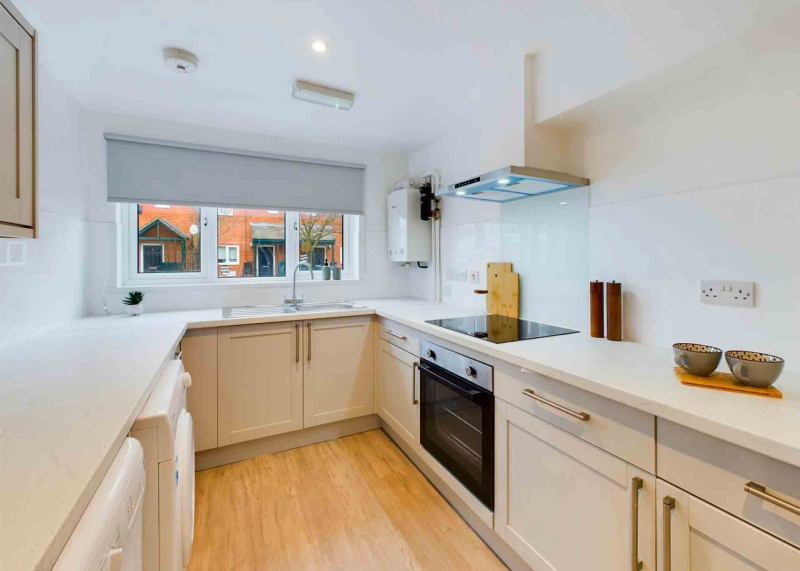 kitchen at Shared student accommodation in Leicester