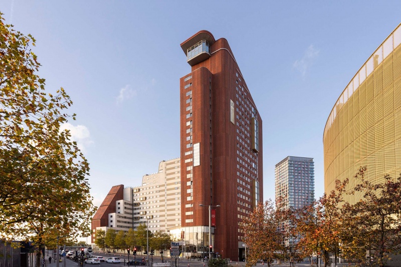 contemporary exterior of Stratford One student accommodation in London