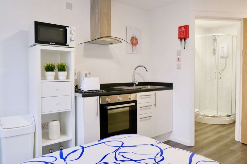 Studio with kitchen