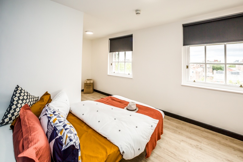 Bright and comfortable Premium Plus Ensuite student room at Agnes Jones House