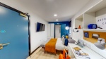Comfortable studio with bed and study desk, Agnes Jones House residence hall