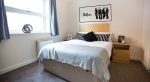 double comfortable bed at Bedford Street South, Liverpool