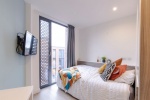 Bright room with double bed