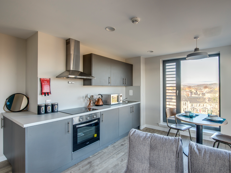Share kitchen at 2 bed apartment CRM Riverside Quay