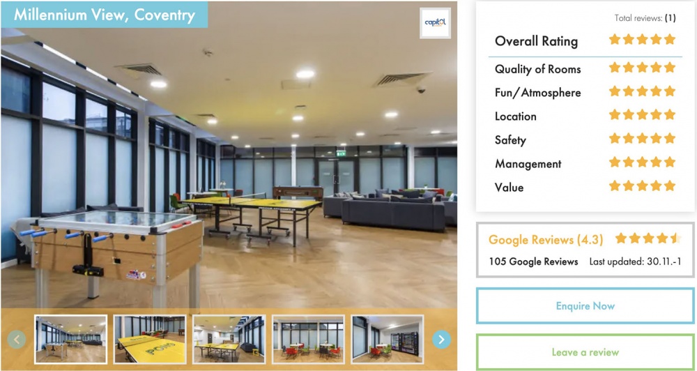 Coventry Student Accommodation Millennium View 