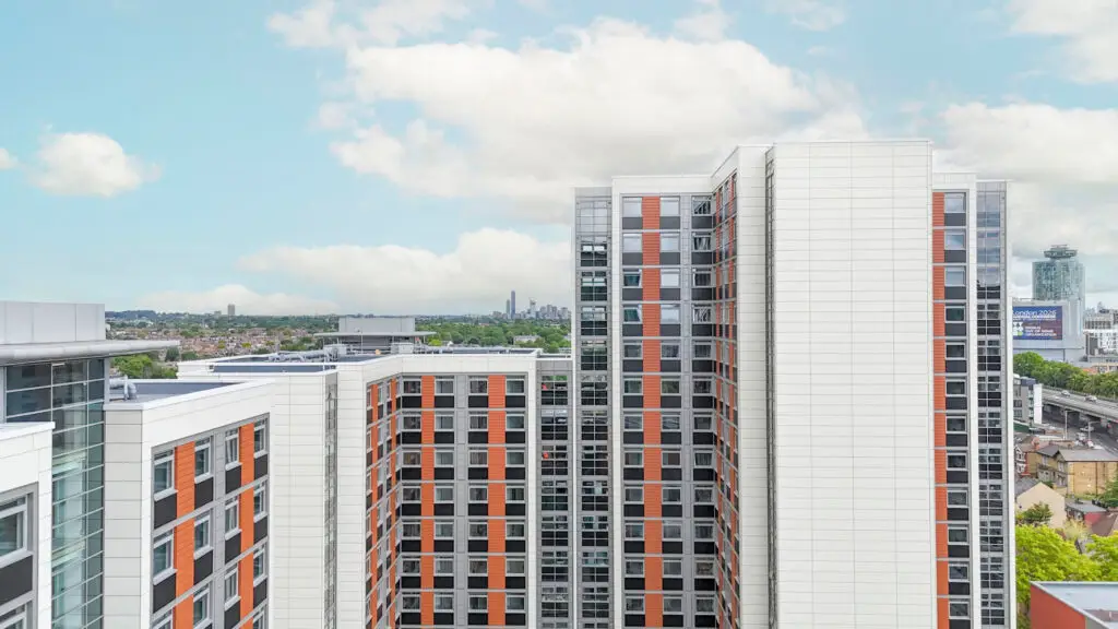View of the Paragon student accommodation building in London
