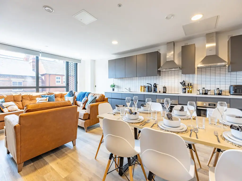 common space share kitchen at the student accommodation Fabric in Nottingham
