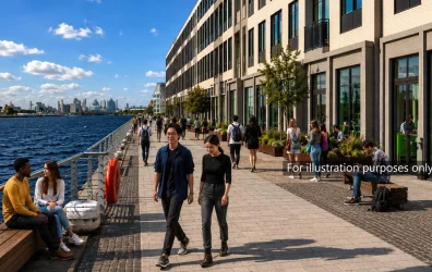 View of the external dockside, photo for illustration purpose only
