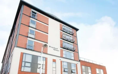 Exterior view of the Brayford Quay student accommodation