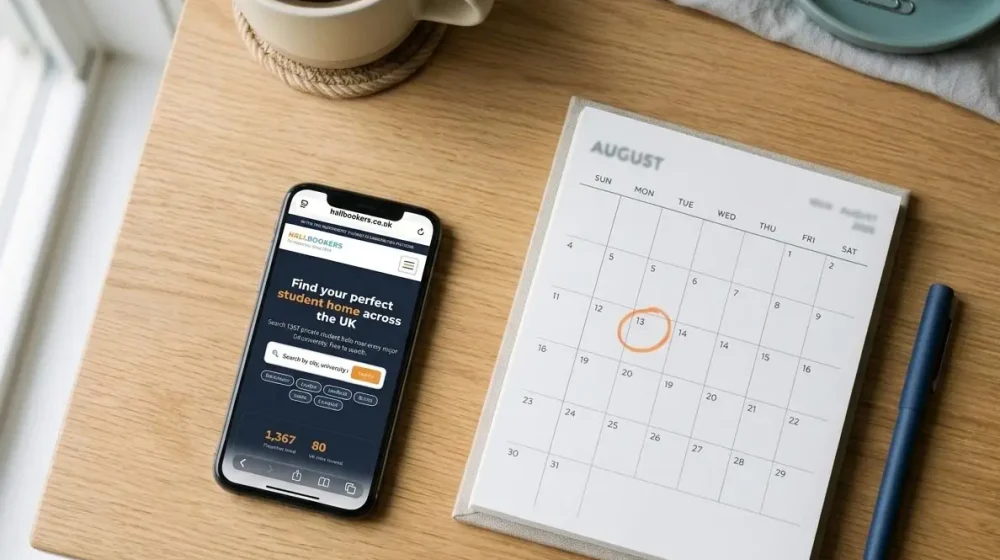 Calendar marked for results day with phone notification