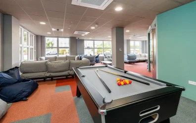 Communal space lounge at the Discovery Studios in Dundee