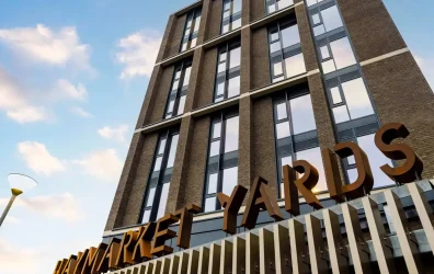 Haymarket Yard front external sign